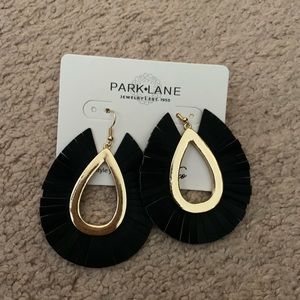 Park Lane faux leather earrings.